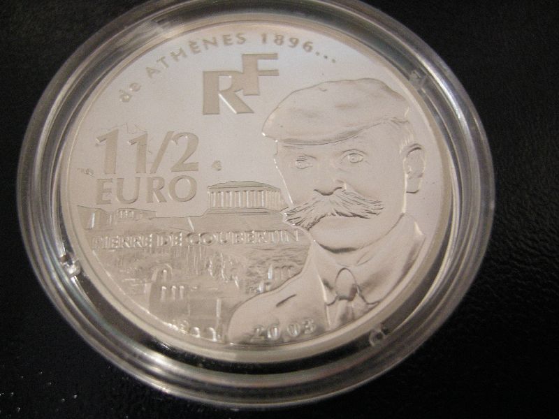1 1/2 Euro Frankrijk 2003 Athene 1896-2004 Proof (afbeelding voor) 1 1/2 Euro Frankrijk 2003 Athene 1896-2004 Proof